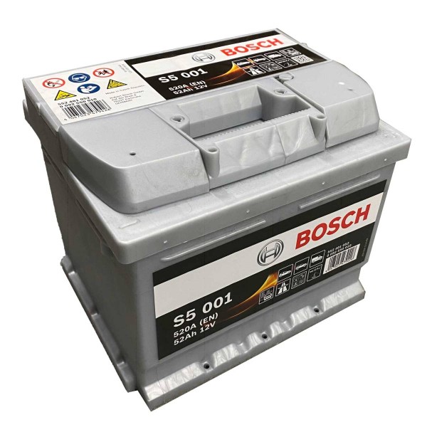 Bosch S5 001 car battery 552 401 052 12V 52 Ah 520A