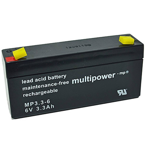 Multipower MP3,3-6 / 6V 3,3Ah lead battery AGM