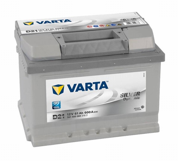 Varta SILVER Dynamic 561 400 060 3162 D21 12Volt 61Ah 600A/EN car battery
