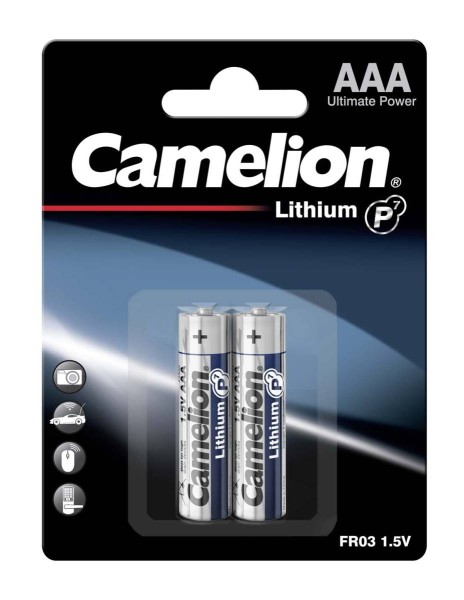 Camelion AAA Lithium Battery FR03-BP2 (2 blister)