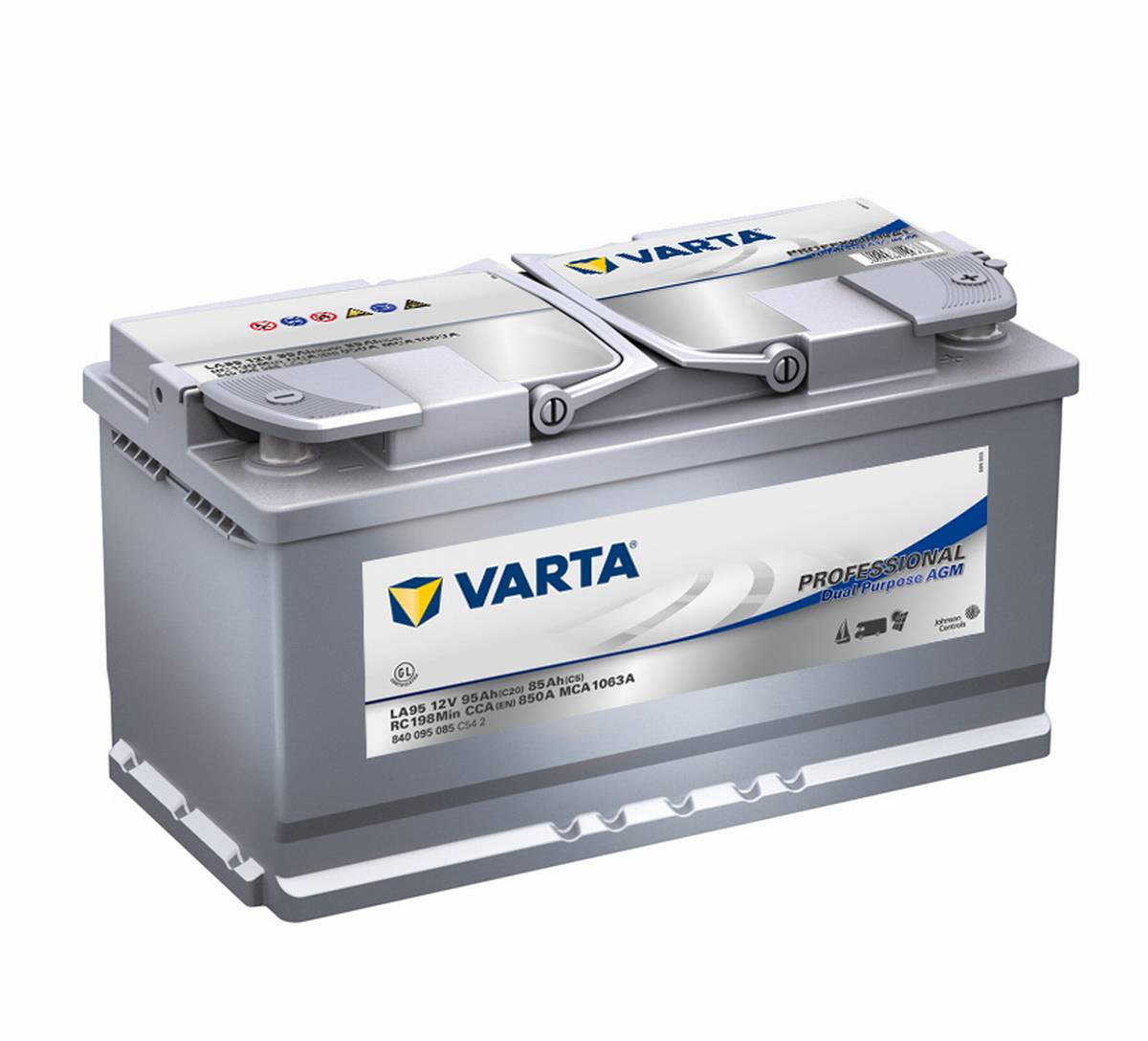 Varta LA95 Professional DP AGM Batterie 12V 95Ah 850A 840095085, AGM  Batterien, Akkus & Batterien