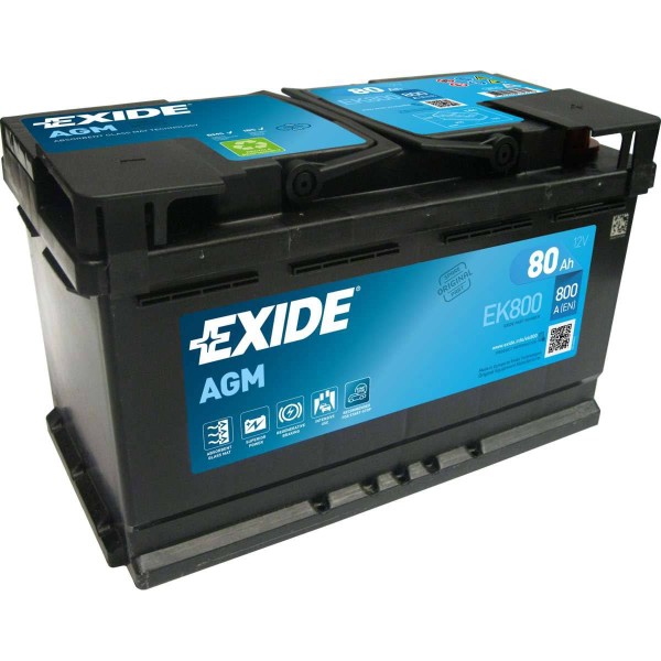 Exide EK800 Start-Stop AGM 12V 80 Ah 800A car battery