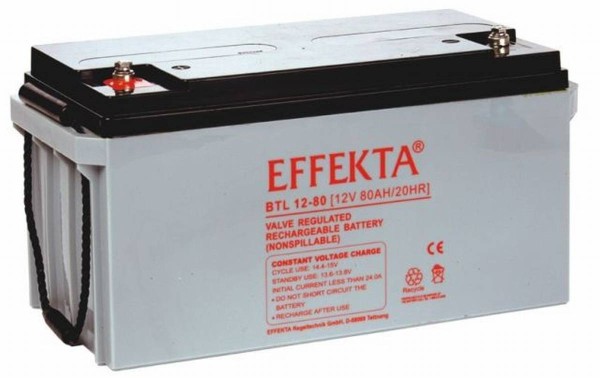 Effekta BTL 12-80 12V 80Ah lead battery / lead fleece battery AGM VRLA