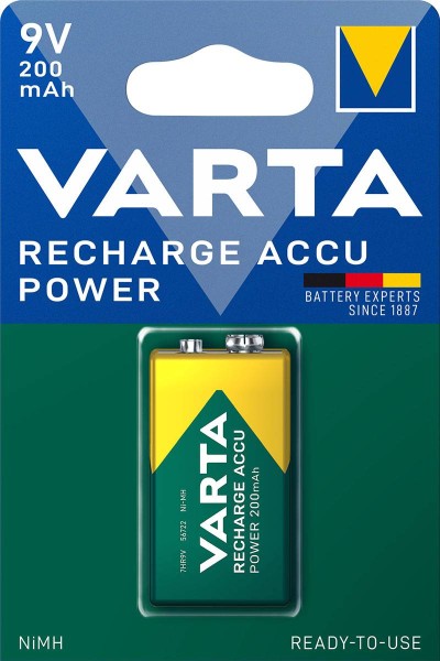 Varta Recharge Power 9V rechargeable battery NiMH 200mAh (1 blister)