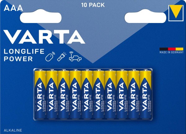 Varta Longlife Power Alkaline battery AAA 4903 LR03, pack of 10