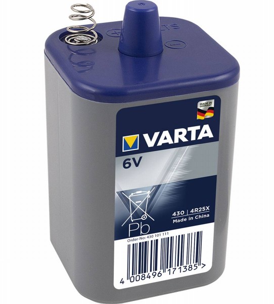 Varta Professional 430 4R25X 6V block battery light 7.5Ah zinc-carbon (loose)