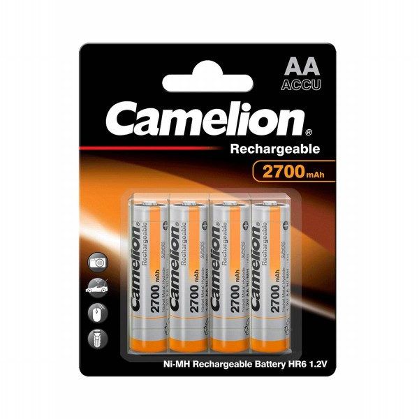 Camelion Battery Mignon AA 2700mAh NiMH + Box (4 Blister)