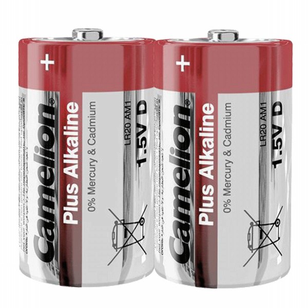 Camelion PLUS LR20 Mono D Alkaline Battery (2 pack)