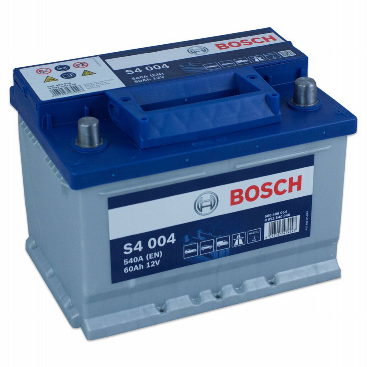 Bosch S4 004 Autobatterie 12V 60Ah 540A, Starterbatterie, Boot, Batterien für