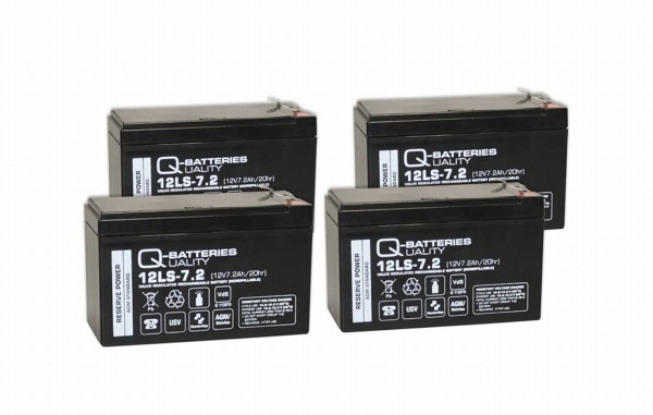 Replacement battery for Effekta UPS system series MT1500/RM 7,2Ah 4 pcs.
