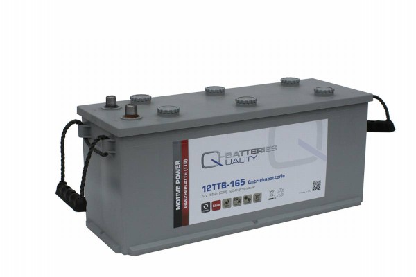 Q-Batteries 12TTB-165 12V 165Ah (C20) closed block battery, positive tube plate