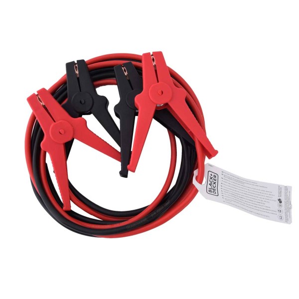 Black + Decker Starter Cable 16 mm² Cross-section 3000 mm red + black clamp bridge cable