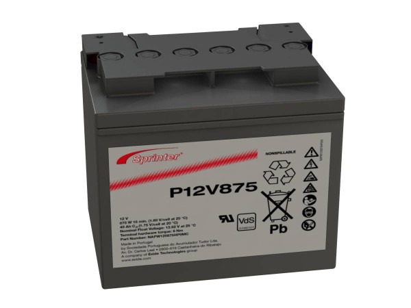 Exide Sprinter P12V875 12V 41Ah lead AGM battery with VdS