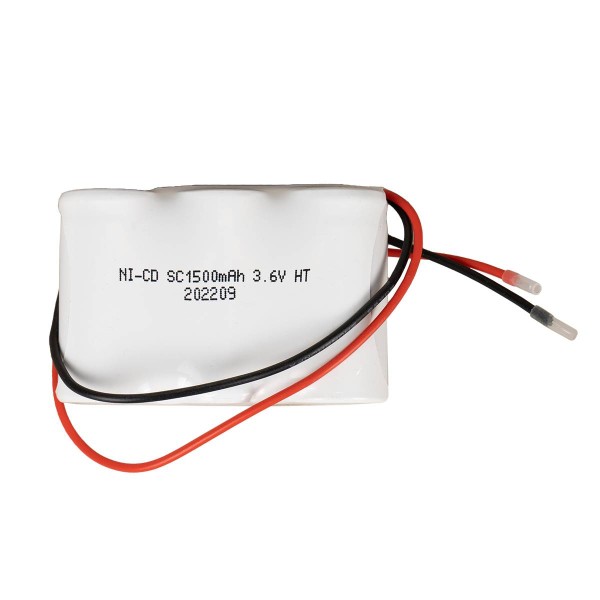 Battery pack 3.6V 1500mAh series NiCd F3x1 3xSub-C high temperature cells / cable