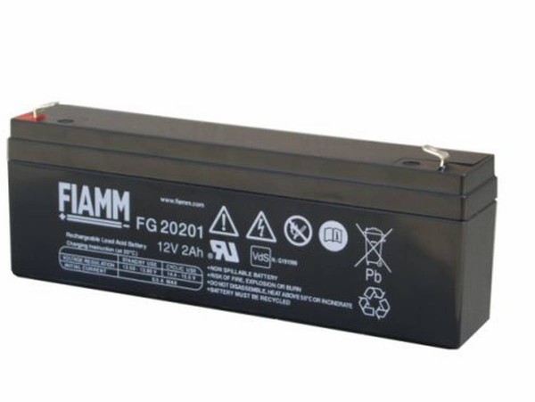 Fiamm FG20201 12V 2.0Ah lead battery / AGM VRLA lead fleece battery AGM VRLA with VdS