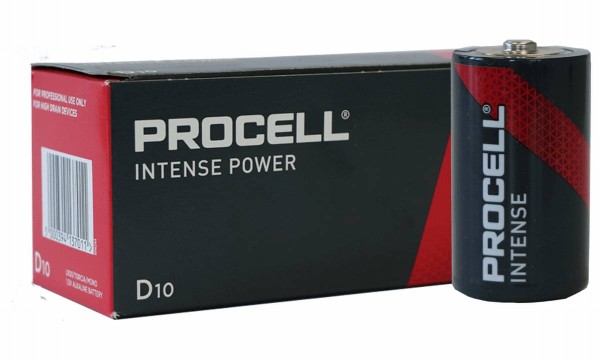Duracell Procell Alkaline Intense Power LR20 Mono D Battery MN 1300, 1.5V 10 pcs.(box)