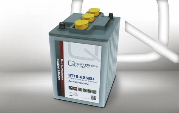 Q-Batteries 6TTB-225EU 6V 225Ah (C20) closed block battery, positive tube plate