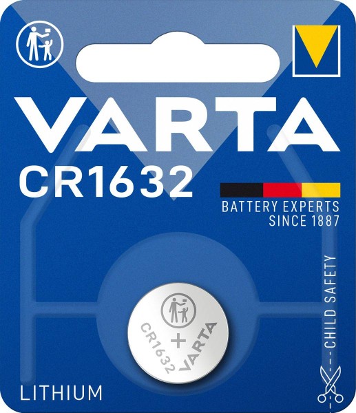 Varta Electronics CR1632 Lithium Photo battery 3V , pack of 1