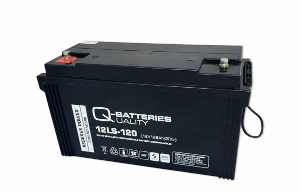 Q-Batteries 12LS-120 / 12V - 128Ah lead battery standard type AGM 10 years type