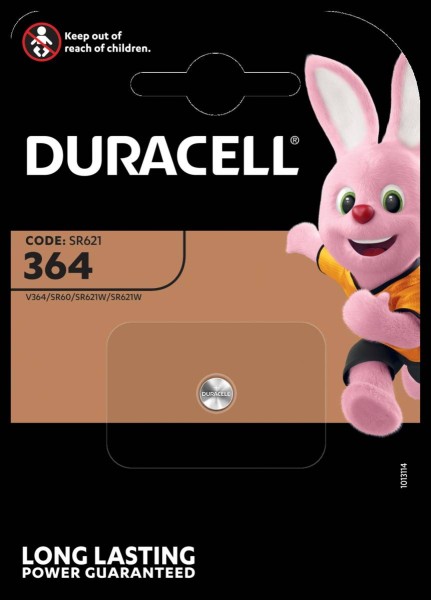 Duracell D 364 SR60 Watch button cell silver oxide 20mAh 1.55V (1 blister)