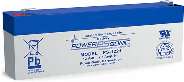 Powersonic 12V 2.1Ah lead fleece battery AGM VRLA PS 1221 VdS