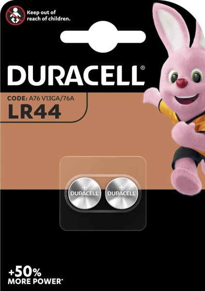 Duracell V13GA LR44 Knopfzelle 1,5 V Alkaline 125mAh (2er Blister)