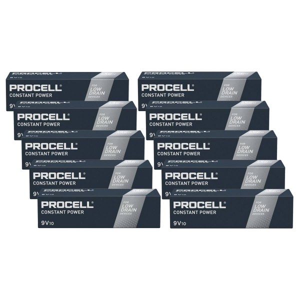 Duracell Procell Constant Alkaline 6LR61 9V Block MN 1604 9V 100 Stk. (Box)