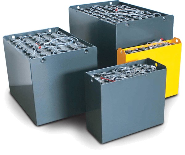 Q-Batteries 24V Gabelstaplerbatterie 2 PzB 200 Ah (655 * 147 * 627mm L/B/H) Trog 43090000 inkl. Aqua