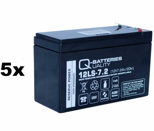 Replacement battery for Effekta UPS system series MT2000/RM 7,2Ah 5 pcs.