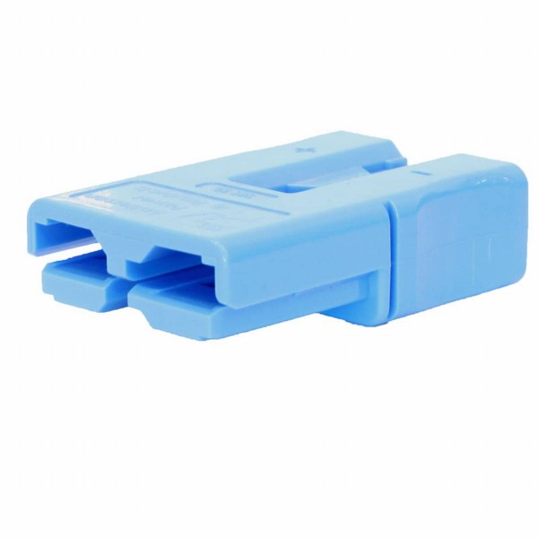 Anderson flat plug SBS 50A blue, plug incl. 2 main contacts, 48V, 4mm²