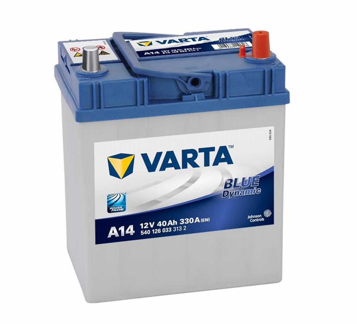 Varta BLUE Dynamic 540 126 033 3132 A14 12Volt 40Ah 330A/EN car battery, Starter batteries, Car, Car batteries, Batteries by application