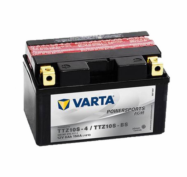 Varta Powersports TTZ10S-4 Motorcycle Battery AGM TTZ10S-BS 508901015 12V 8Ah