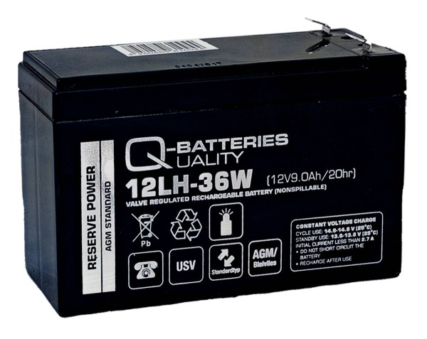 Replacement battery for Panasonic UP-VW1245P1 12V 9 Ah high current AGM battery