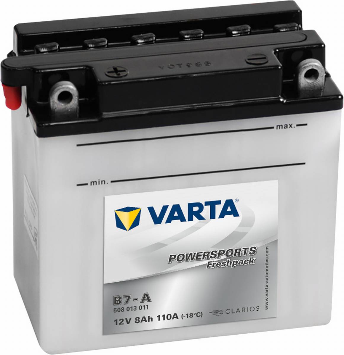Varta Powersports Freshpack B7-A Motorrad Batterie 508013011 12V 8Ah 110A, Starterbatterie, Motorrad, Kfz, Batterien für