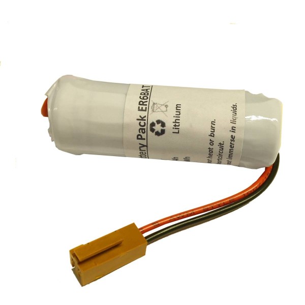 Battery pack 3.6V 2600mAh LS14500 lithium with 10 cm cable and connector AWU replaces ER6BAT