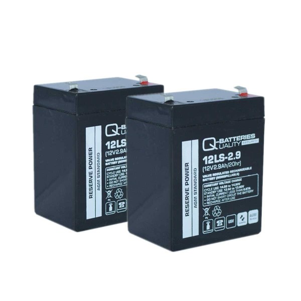 Q-Batteries Replacement battery for bath lifters and patient lifts 24V 2.9 Ah (2 x 12V)