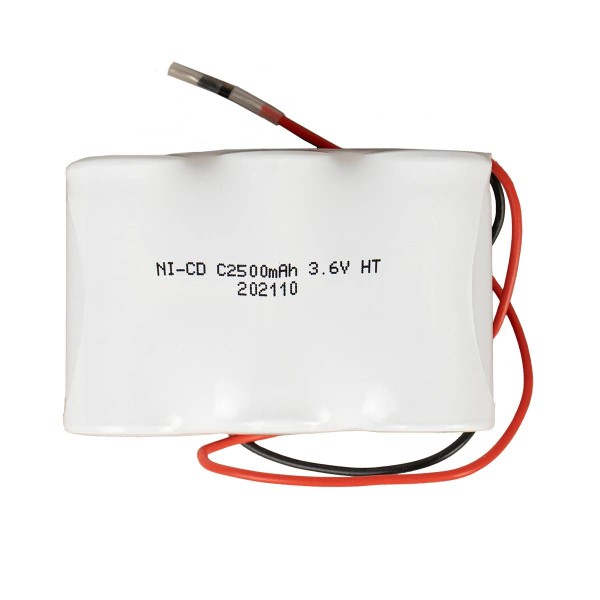 Battery pack 3,6V 2500mAh Series NiCd F3x1 3xC-High Temperature Cells / Cable
