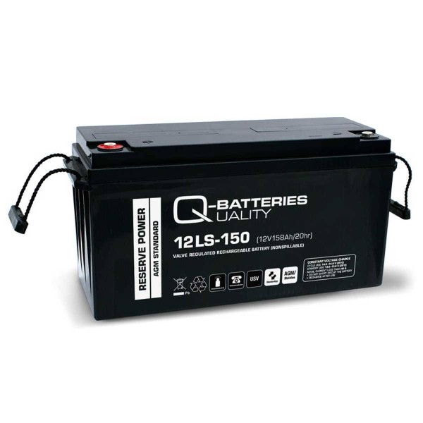 Q-Batteries 12LS-150 / 12V - 158Ah lead accumulator standard type AGM VRLA 10 year Type
