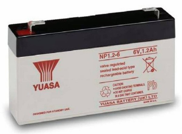 Yuasa NP1.2-6 1.2Ah 6V lead battery / AGM