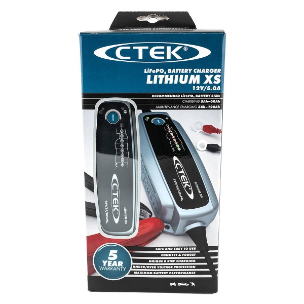 CTEK Lithium XS Battery Charger for LifePo4 Lithium 12V 5A