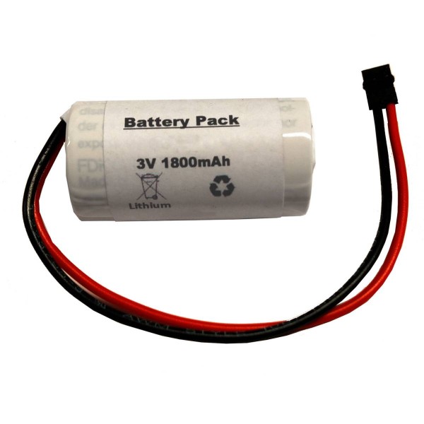 Battery pack 3V 1800mAh FDK 17335 lithium with 10 cm cable and connector Hirose DF-3 replaces Q6BAT