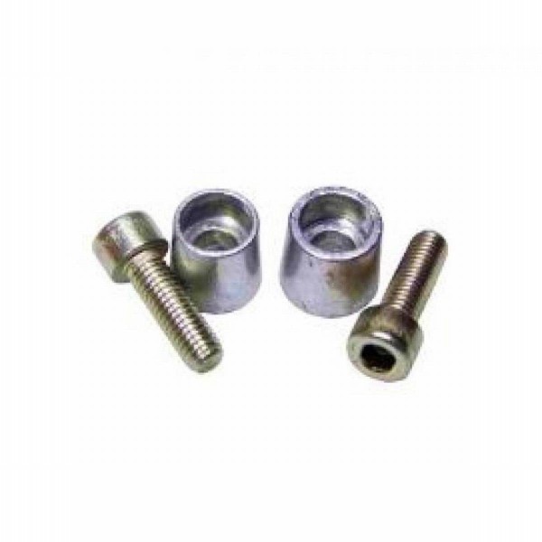 Pole adapter M5 female thread 5mm to round pole/ automotive post (1 pair)