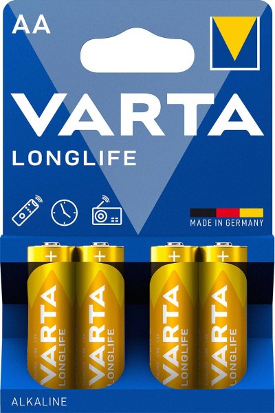 Varta Longlife Mignon AA Battery 4106 (Blister of 4)