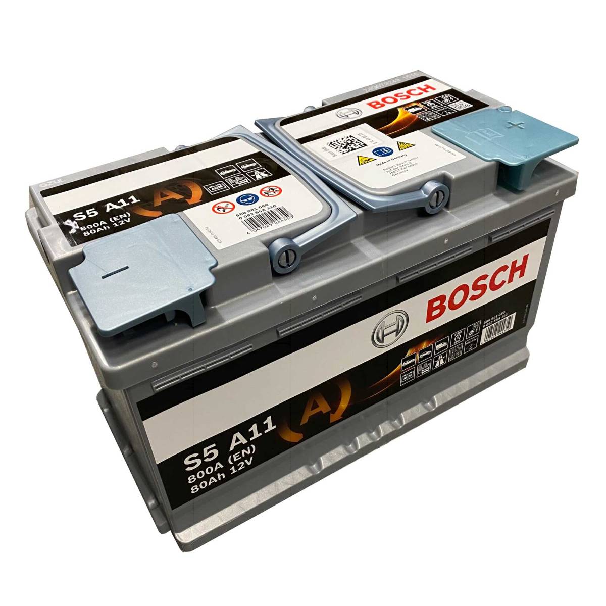 Bosch S5 A11 car battery AGM Start-Stop 580 901 080 12V 80 Ah 800A, Starter batteries, Boots & Marine, Batteries by application