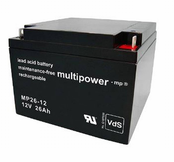 Multipower MP26-12 / 12V 26Ah lead battery AGM with VdS approval