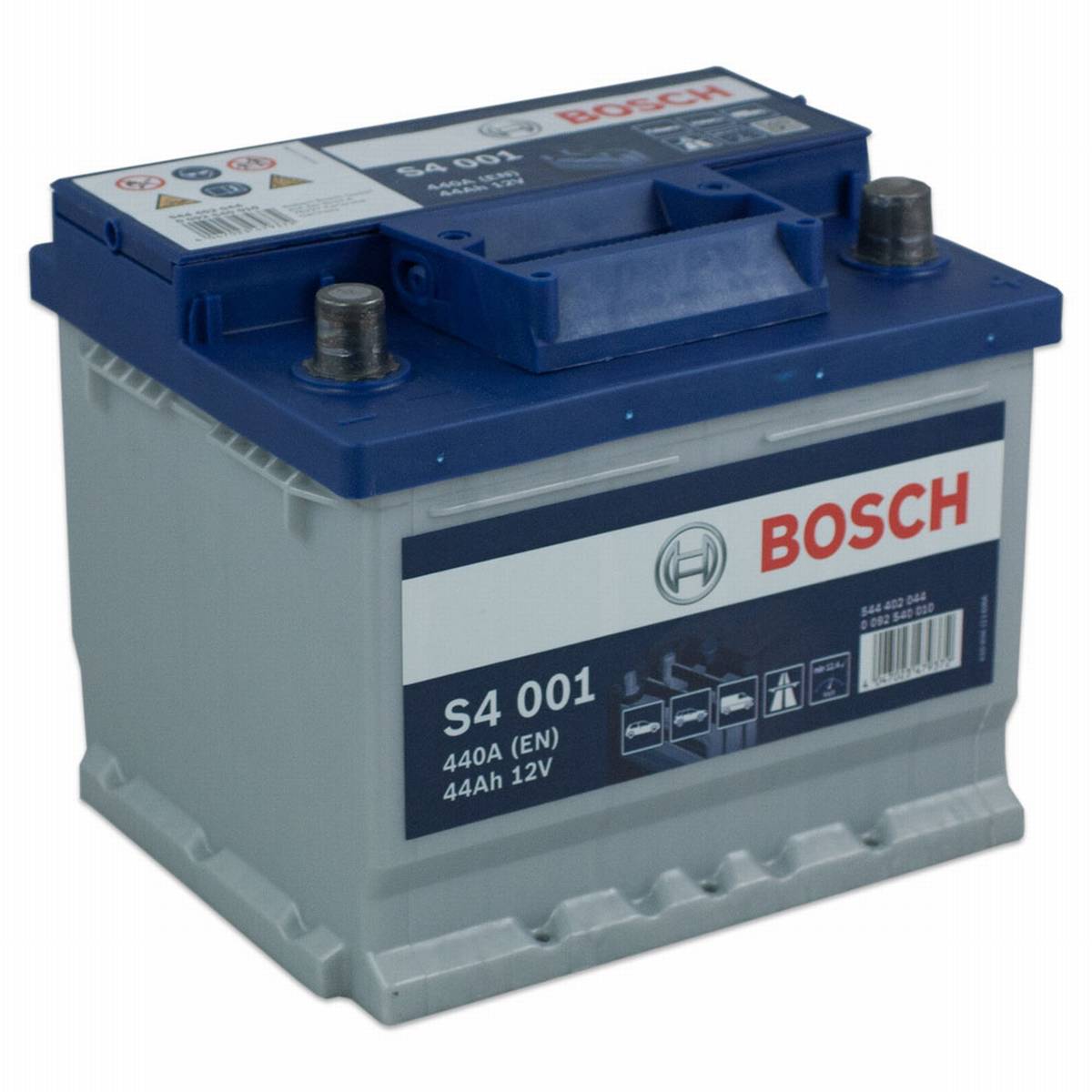 Bosch S4 001 Autobatterie 12V 44Ah 440A, Starterbatterie