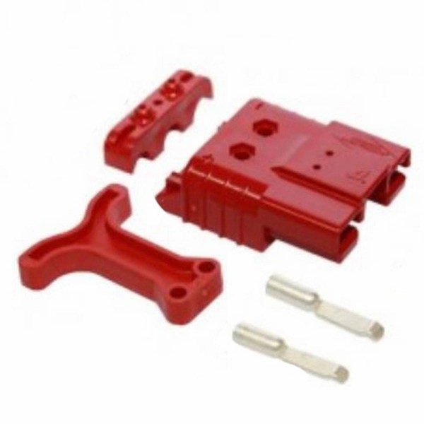 Anderson flat plug SBE 80A red, plug incl. 2 main contacts 16mm², handle, strain relief 24V