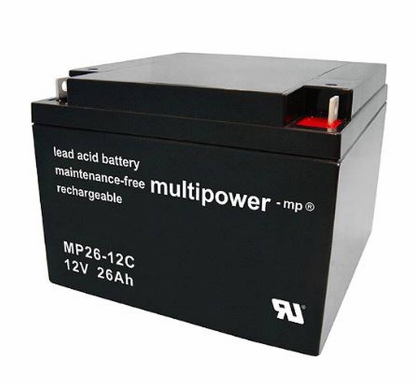 Multipower MP26-12C / 12V 26Ah lead battery cycle type