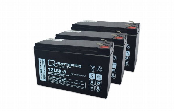 Replacement battery for Effekta UPS system series MCI, MH, MHD and MTD 9Ah 3 pcs.