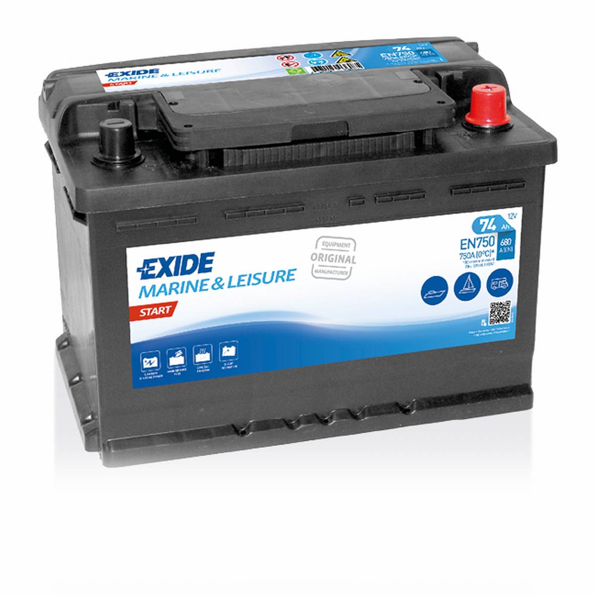 Exide EN750 12V 74Ah Starter- und Versorgungsbatterie, Blei Säure  Batterien, Akkus & Batterien